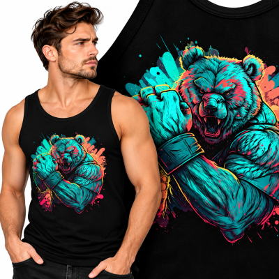 TANK TOP ZWIERZĘTA  BAD BEAR  4